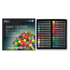 Пастель Mungyo масляная24 (12 флуоресцентных + 12 металлик)цвета в картонной коробке