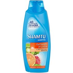 Shamtu шампунь до 48 часов объема с Push-up эффектом Питание и сила с экстрактами фруктов для всех типов волос, 650 мл