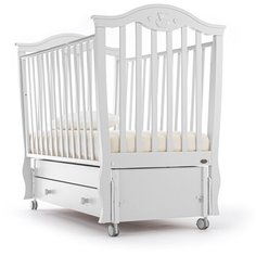 Кроватка Nuovita Sorriso (качалка), продольный маятник белый
