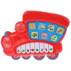 Развивающая игрушка Умка Обучающее пианино - паровозик, красный