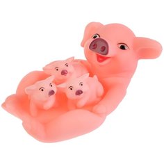 Игрушка для ванной Играем вместе Свинка и 3 поросенка (B1574313-R) розовый