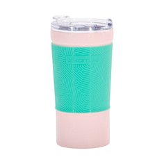 Термокружка Kamille KM-2046, 0.38 л перламутровый/зеленый