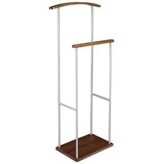 Напольная вешалка Мебелик Верис 2 металлик/средне-коричневый