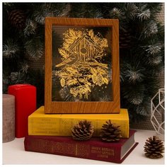 Панно Luazon Lighting Снегири 13.5 х 17 см, коричневый/rgb