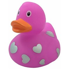 Игрушка для ванной FUNNY DUCKS Уточка с сердечками розовый