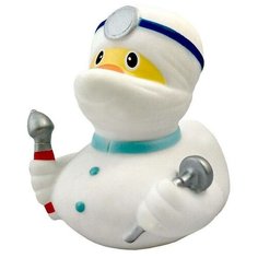 Игрушка для ванной FUNNY DUCKS Стоматолог уточка (1914) белый/желтый