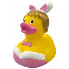 Игрушка для ванной FUNNY DUCKS Банни уточка (1852) желтый/розовый