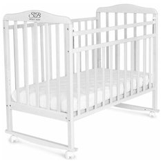 Кроватка SWEET BABY Mario (качалка), на полозьях белоснежный