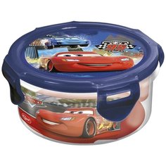 Stor Контейнер Тачки Грани гонок 0.27 л, 10.5x10.5 см, прозрачный/красный/синий