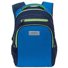 Grizzly Рюкзак (RB-150-4), синий/салатовый