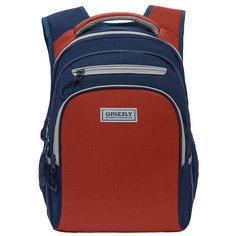 Grizzly Рюкзак (RB-150-4), синий/терракотовый