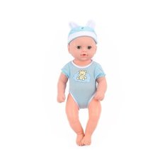 Кукла-младенец KING TIME Пупс в голубом боди, 30 см, KT3100I