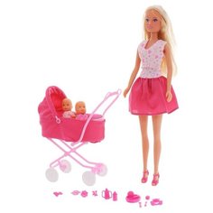 Набор Steffi Love Штеффи в розовой юбке с розовой коляской, 29 см, 5738060-2 Simba