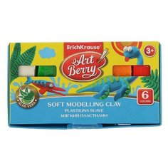 Пластилин ErichKrause Artberry с Алоэ Вера 6 цветов/120г (41780)