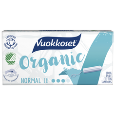 Vuokkoset тампоны Organic Normal, 3 капли, 16 шт.