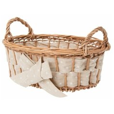 Корзина декоративная с ручками "Бантик", Д250 Ш260 В90, натуральный Natural House
