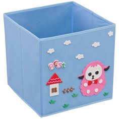 Кофр с аппликацией "Овечка", Д300 Ш300 В300, голубой Handy Home