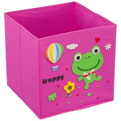 Кофр с аппликацией "Лягушонок", Д300 Ш300 В300, розовый Handy Home