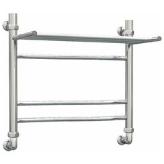 Водяной полотенцесушитель Роснерж Волна L101110 50x60 с полкой групповой