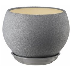 Керамический горшок Вуаль с подставкой, 4,1л., металлик Вещицы