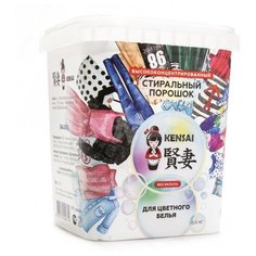 Стиральный порошок Kensai для цветного белья, пластиковый контейнер, 0.6 кг