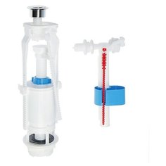 Арматура для смывных бачков "АНИ" WC6050M, с боковой подводкой 1/2", кнопка металл 4791198