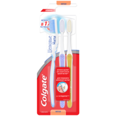 Зубная щетка Colgate Шелковые Нити для здоровья десен мягкая, в ассортименте, 3 шт.