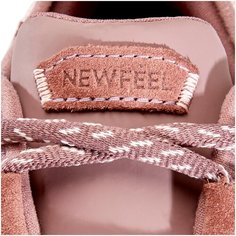 Кроссовки для активной ходьбы женские Actiwalk Comfort Leather бордовые, размер: 37, цвет: Коричневый/Розовый/Антрацитовый Серый NEWFEEL Х Декатлон Decathlon