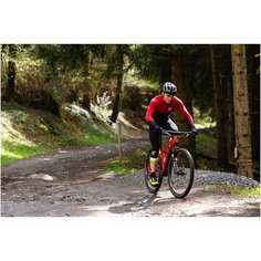 Pейтузы для кросс-кантри 3/4 средней длины с лямками, черные и флуор. Покрой PRO, размер: M, цвет: Черный/Лайм ROCKRIDER Х Декатлон Decathlon