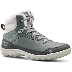 Ботинки теплые водонепроницаемые для зимних походов SH100 WARM средние жен., размер: EU39, цвет: Сине-Серый/Светло-Серый QUECHUA Х Декатлон Decathlon