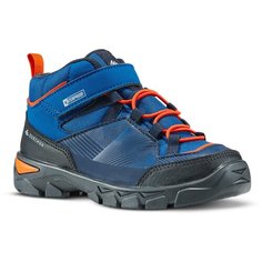 Ботинки водонепрониц. д/походов детские разм. 28–34 на липучке синие MH120 MID, размер: 29, цвет: Синий Графит/Глубокий Синий/Глубокий Синий QUECHUA Х Декатлон Decathlon