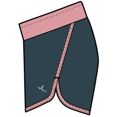 Шорты для детской гимнастики для малышек и малышей темно-сине-розовые 500, размер: 96-102CM 3-4A, цвет: Синий Графит/Розовый DOMYOS Х Декатлон Decathlon