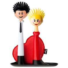 VIGAR / Щетка для посуды + губка на подставке DOLLS 5255