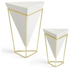 Декор настольный Umbra Trigg белый-латунь