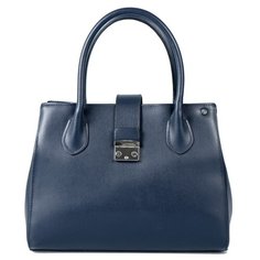 Сумка сэтчел AFINA 443 ,натуральная кожа, синий