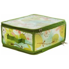 Короб складной на молнии "Весна", Д300 Ш280 В150, зеленый, желтый Handy Home
