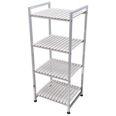 Этажерка с деревянными полочками My Space WS004wh белая