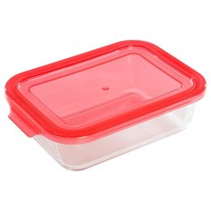 КОНТЕЙНЕР "LIMPIDO" ПРЯМОУГ. 1 Л ЖАРОПРОЧН. СТЕКЛО, ПЛАСТ. КРЫШКА (1/12) "MALLONY"