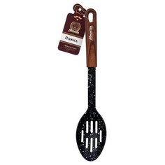 Ложка с отверстиями нейлоновая, резиновая ручка, 31 см MARMITON (17220)