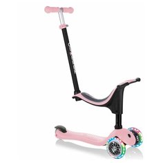 Самокат "Globber" GO UP SPORTY LIGHTS, пастельно-розовый
