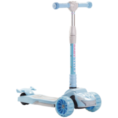 5-H Самокат BabyStyle (голубой, свет, звук, тормоз, складной, до 40 кг)