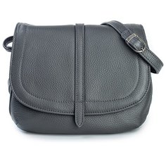 Сумка кроссбоди Afina 1069, натуральная кожа, графит