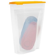 Набор контейнеров для сыпучих продуктов ElfPlast Лайт (2л, 3л, 5л), оранжевый