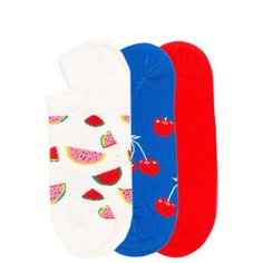 Комплект коротких носков Happy Socks с разноцветными узорами Happy Socks 3 Pack - Low - Multicolor 36-40