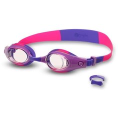 Очки для плавания детские INDIGO PLUM сменная переносица S967F Фиолетово-сине-розовый