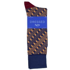 Мужские носки для делового костюма Dressed - Stairs - Brown 39-42 Happy Socks