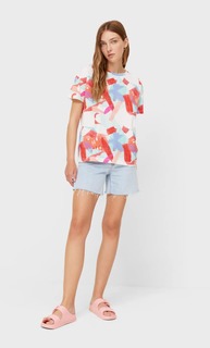 Stradivarius Футболка С Принтом Белый L