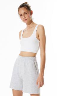 Stradivarius Шорты Str-Eet Из Мягкой Ткани Пестро-Серый M