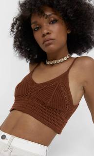 Stradivarius Бюстгальтер Бралетт С Кружевом Кроше Multicolor M