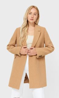 Stradivarius Базовое Пальто Бежевый M